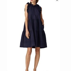 Ulla Johnson Talita Denim Ruffled Dress